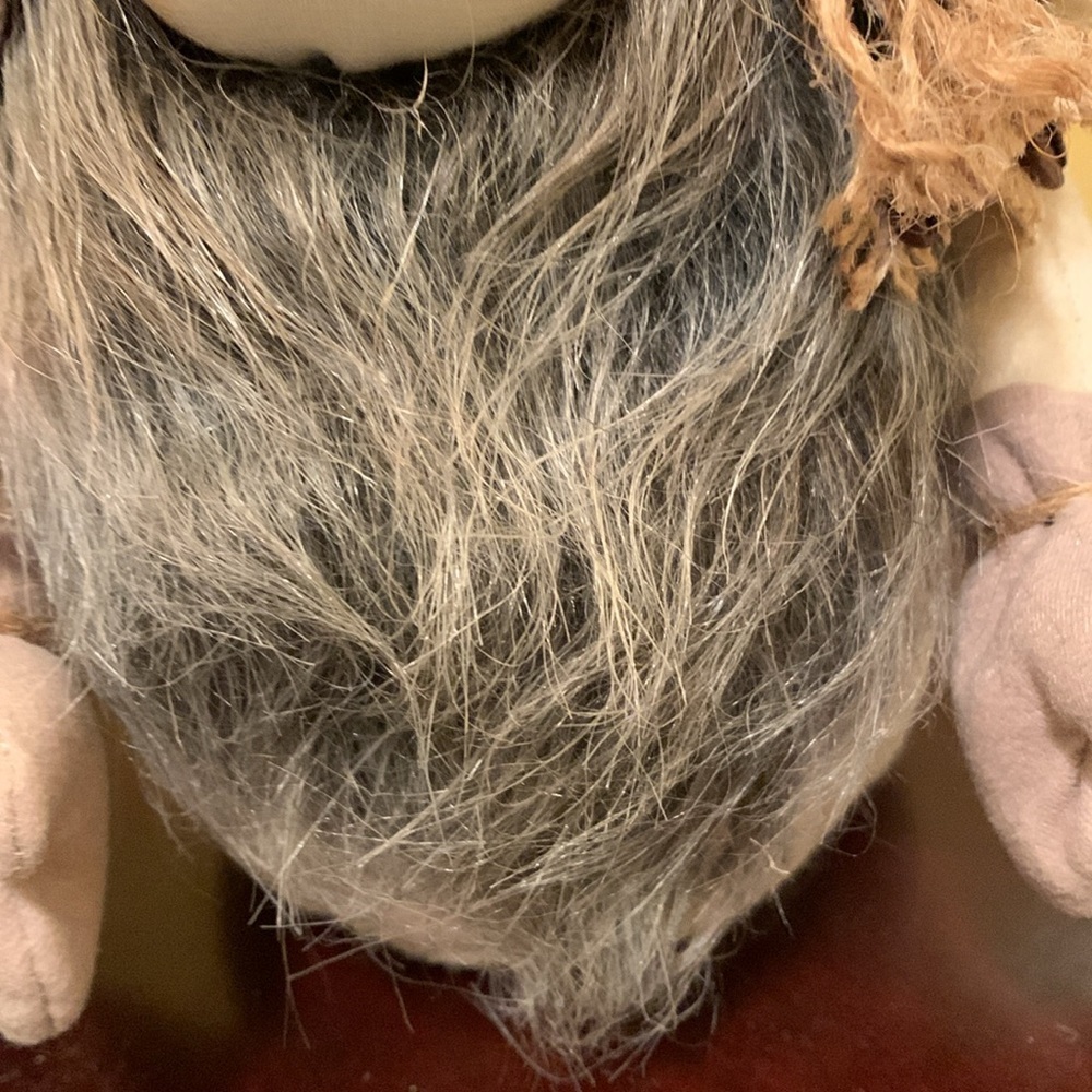 Whimsical Expresso Macchiato Gnome Decor with Gray Beard. NWT - Picture 10 of 12